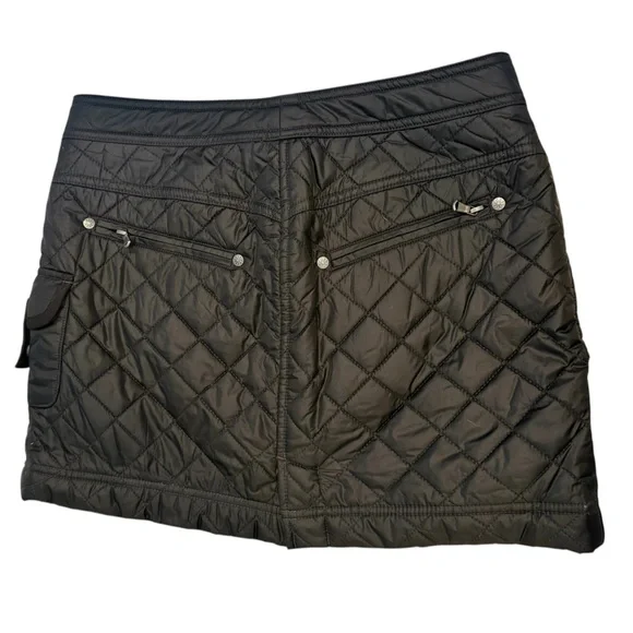 Athleta | Snow Stomper Quilted Puffer Mini Skirt Asphalt / black Size 0 - Picture 6 of 6